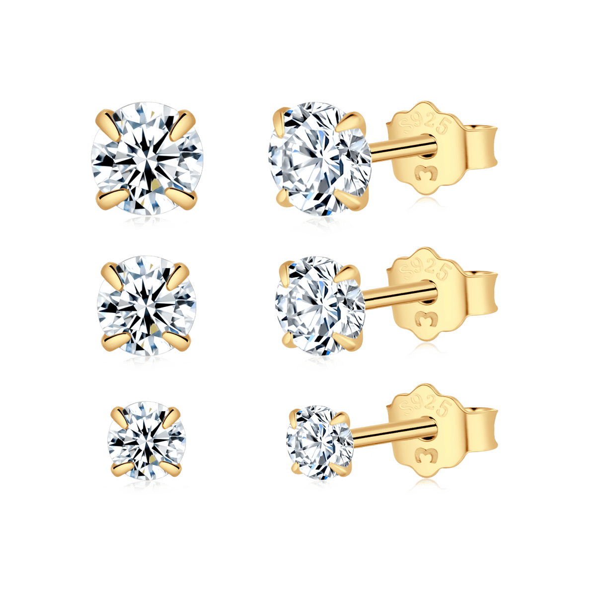 Tiny Zirconia Mini Earrings - Milas Jewels Shop