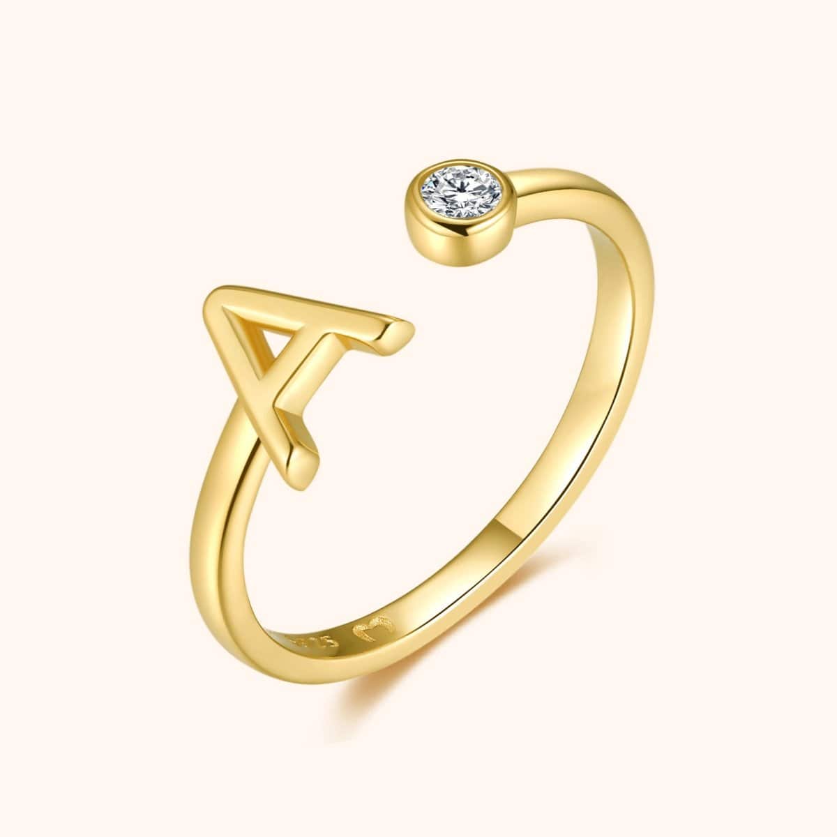 "Top Letter" Ring - Milas Jewels Shop