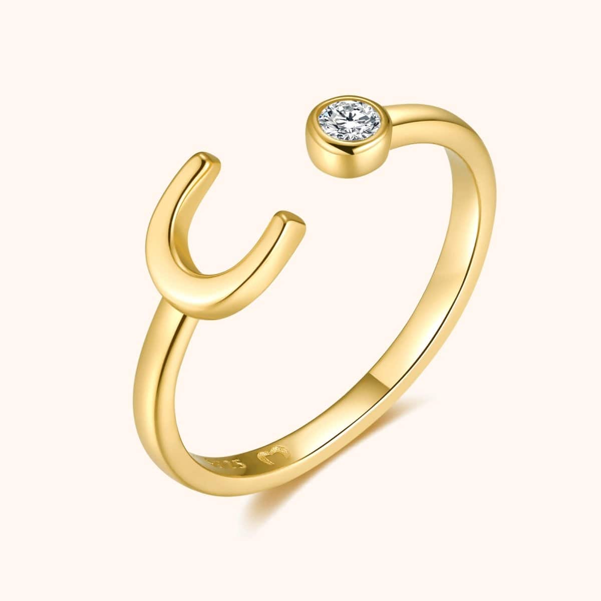 "Top Letter" Ring - Milas Jewels Shop