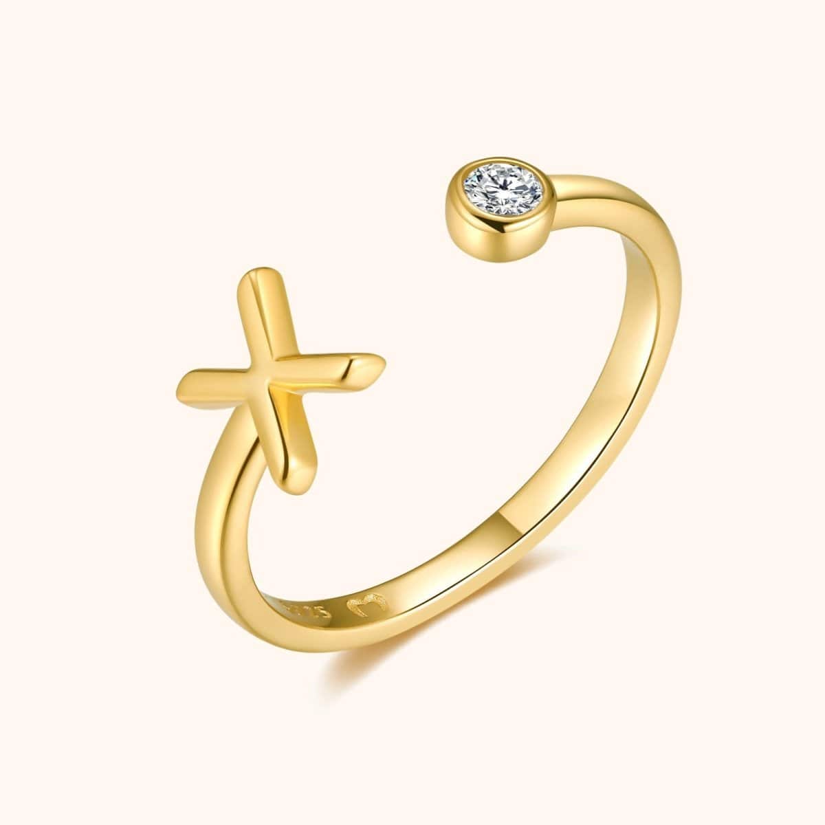 "Top Letter" Ring - Milas Jewels Shop