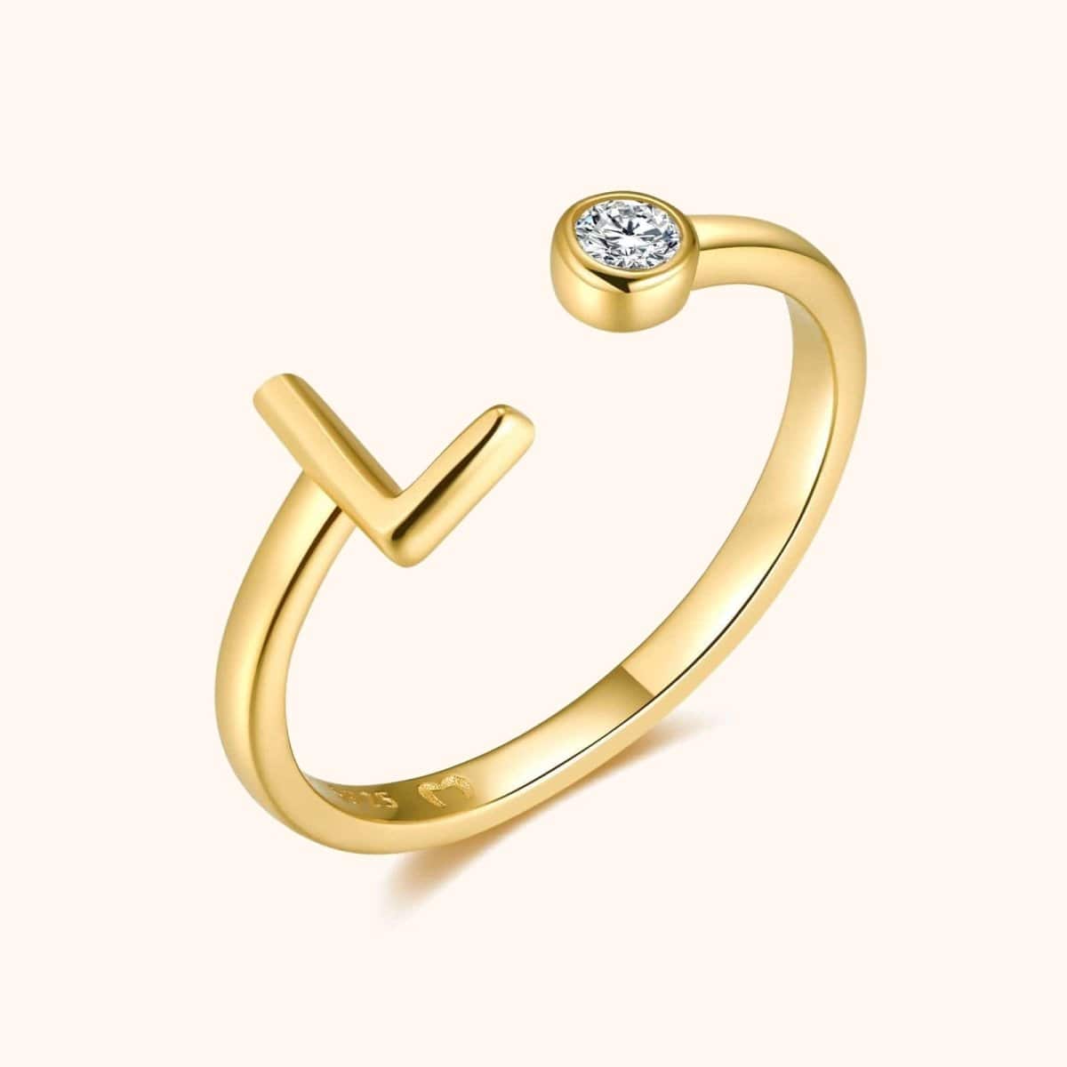 "Top Letter" Ring - Milas Jewels Shop