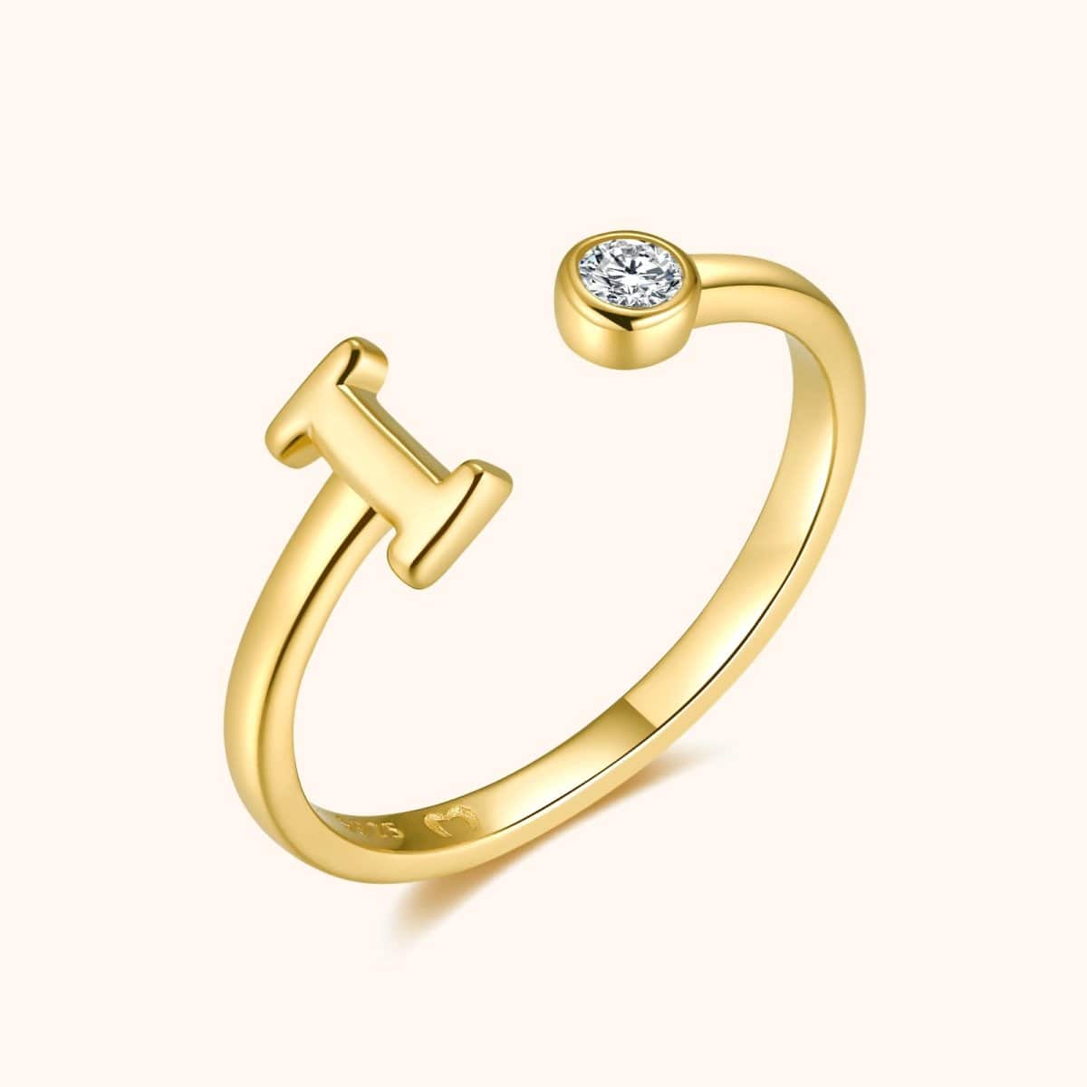 "Top Letter" Ring - Milas Jewels Shop
