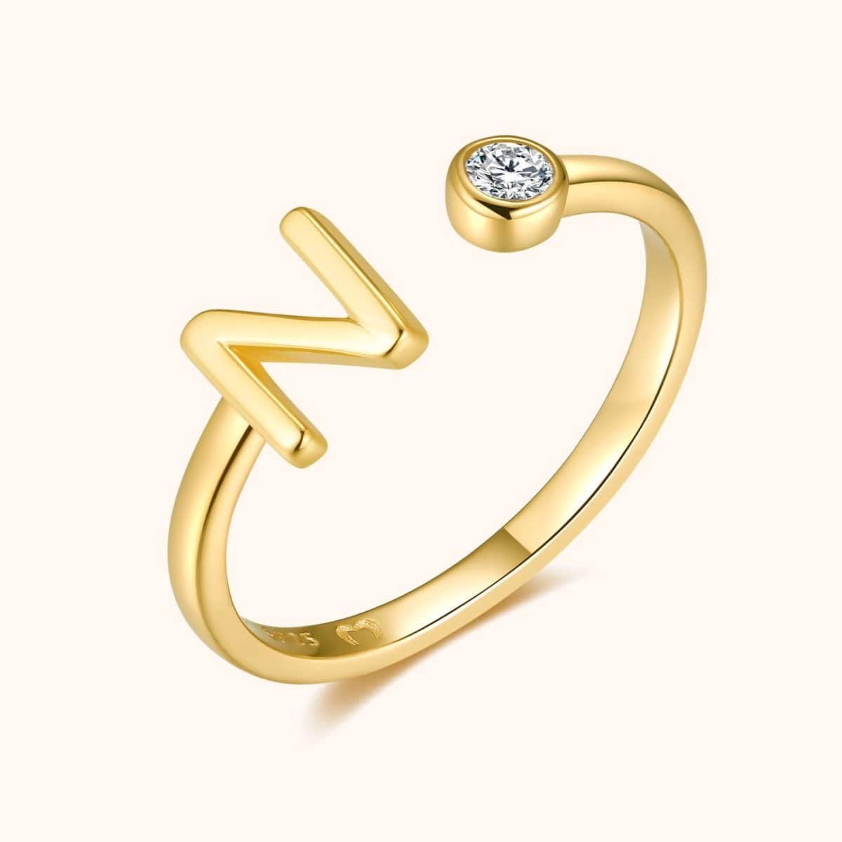 "Top Letter" Ring - Milas Jewels Shop