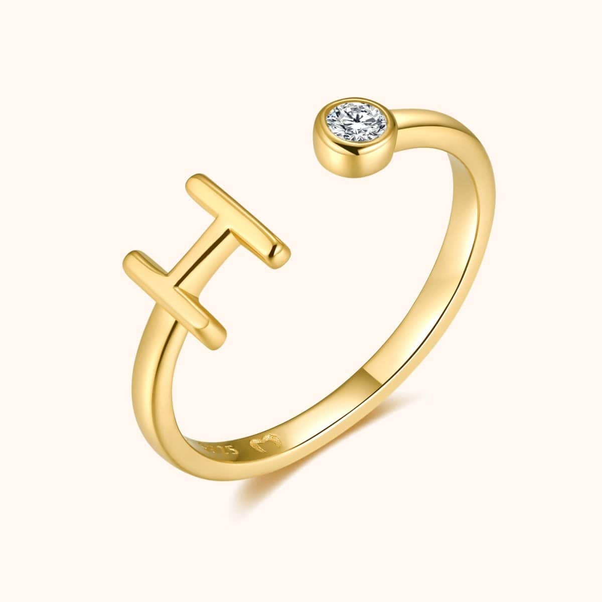 "Top Letter" Ring - Milas Jewels Shop