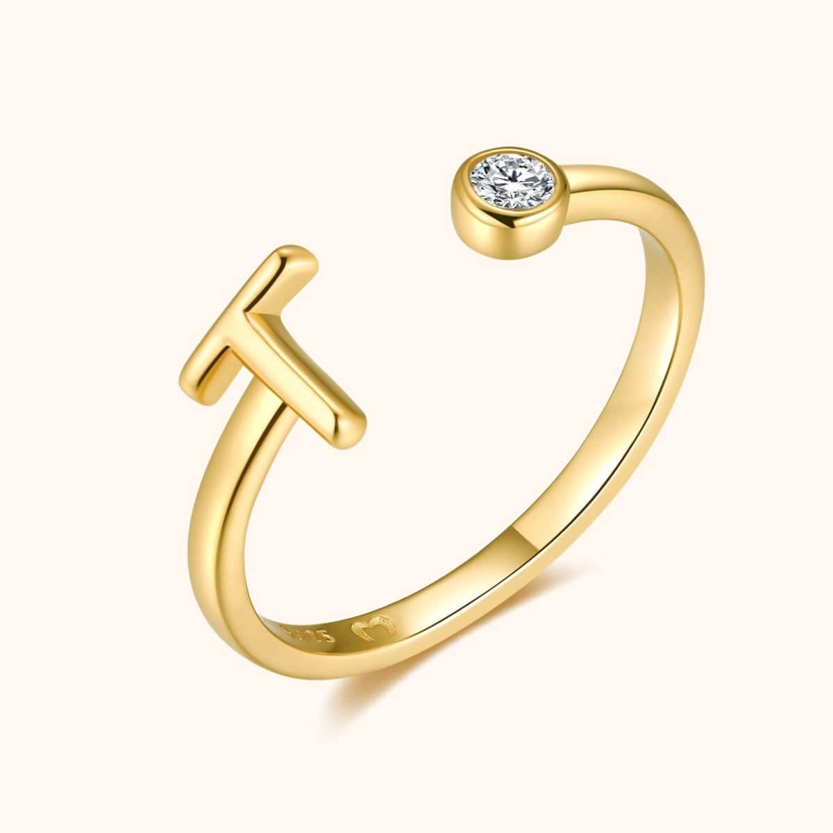 "Top Letter" Ring - Milas Jewels Shop