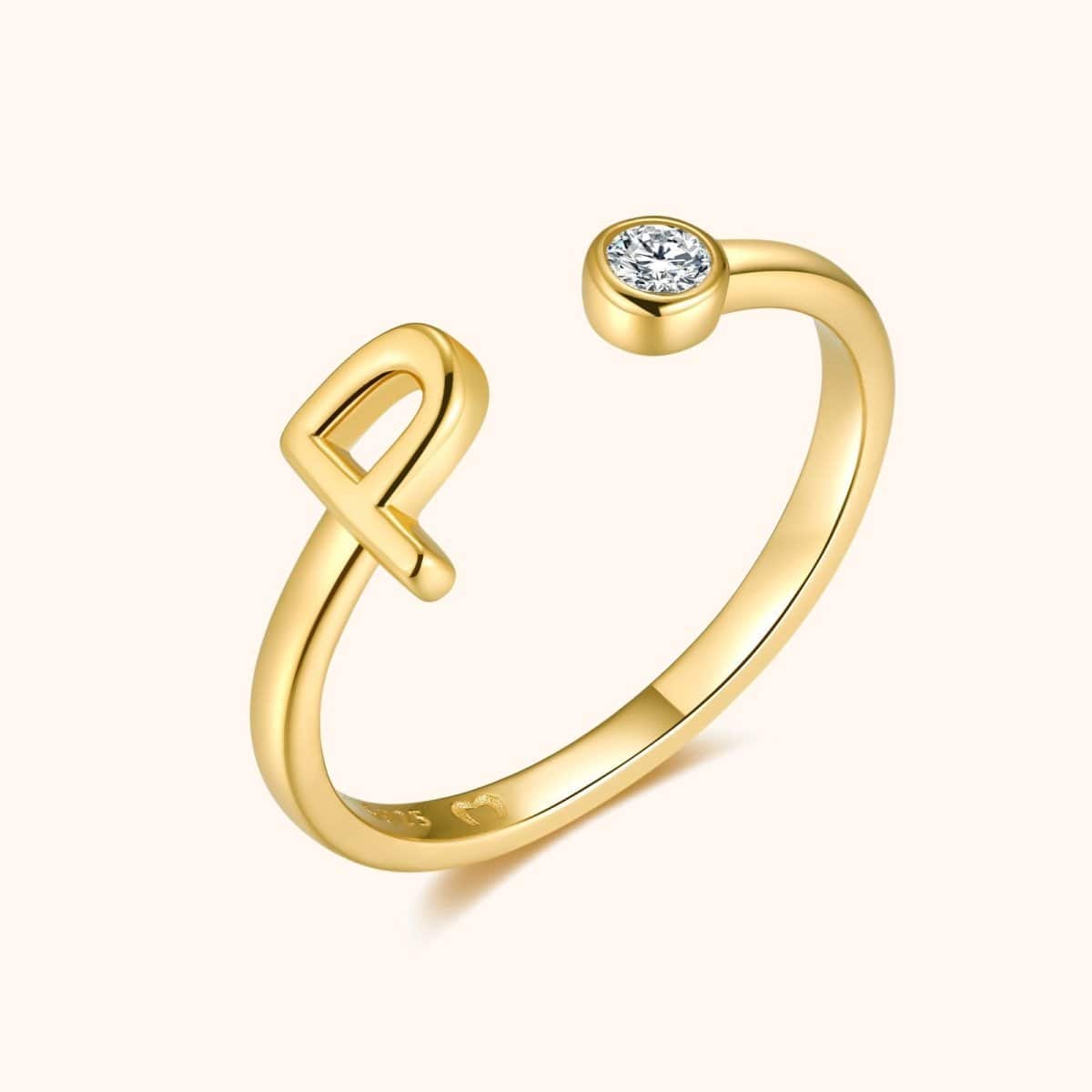 "Top Letter" Ring - Milas Jewels Shop