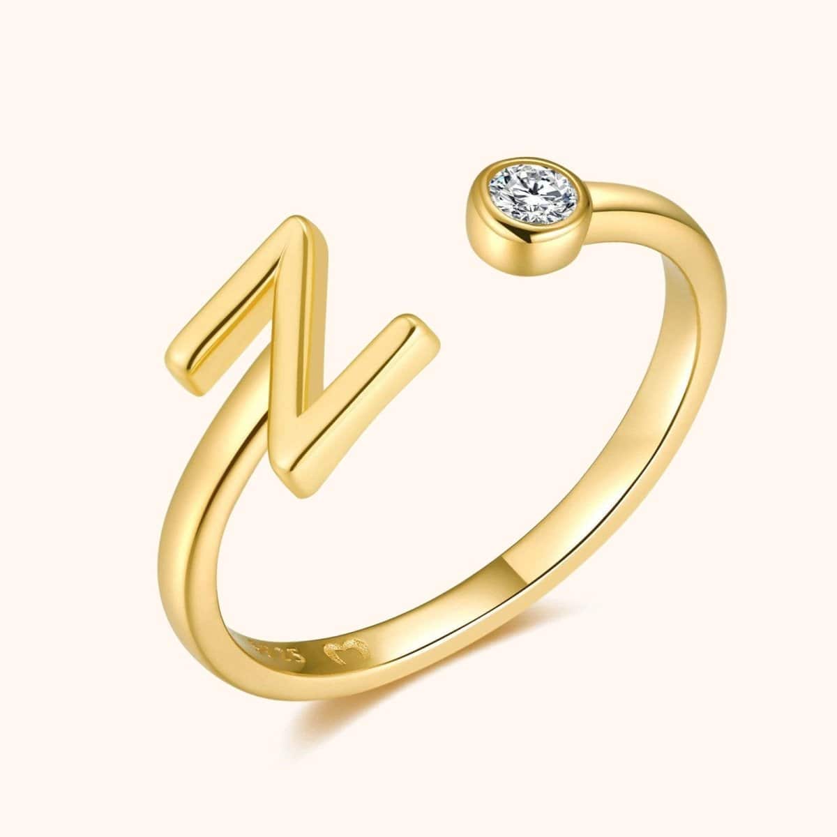 "Top Letter" Ring - Milas Jewels Shop