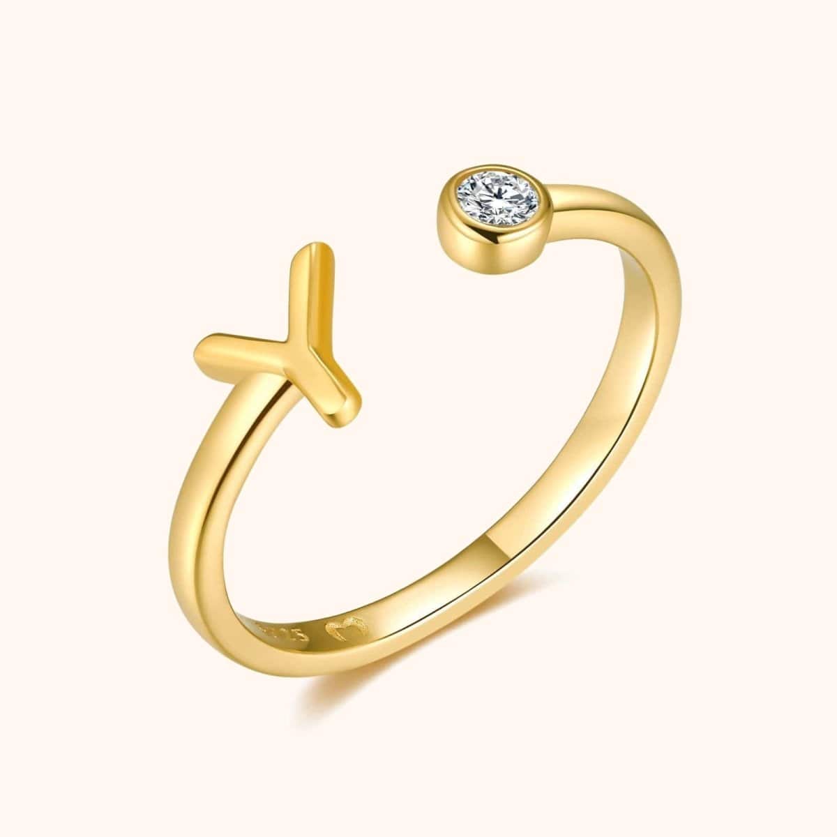 "Top Letter" Ring - Milas Jewels Shop