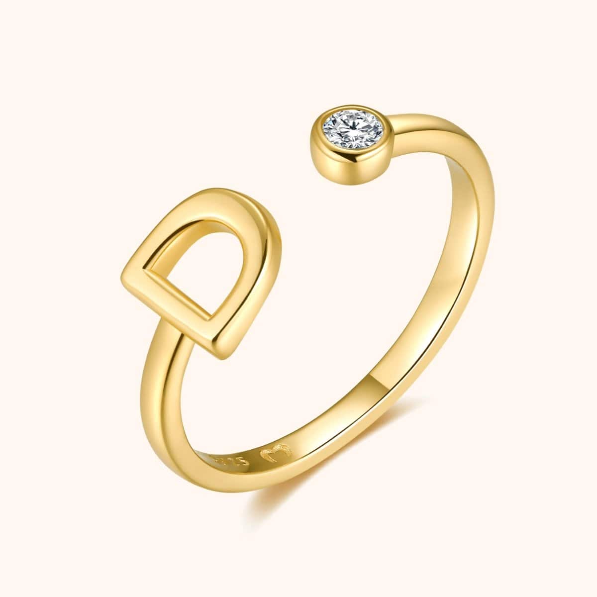 "Top Letter" Ring - Milas Jewels Shop