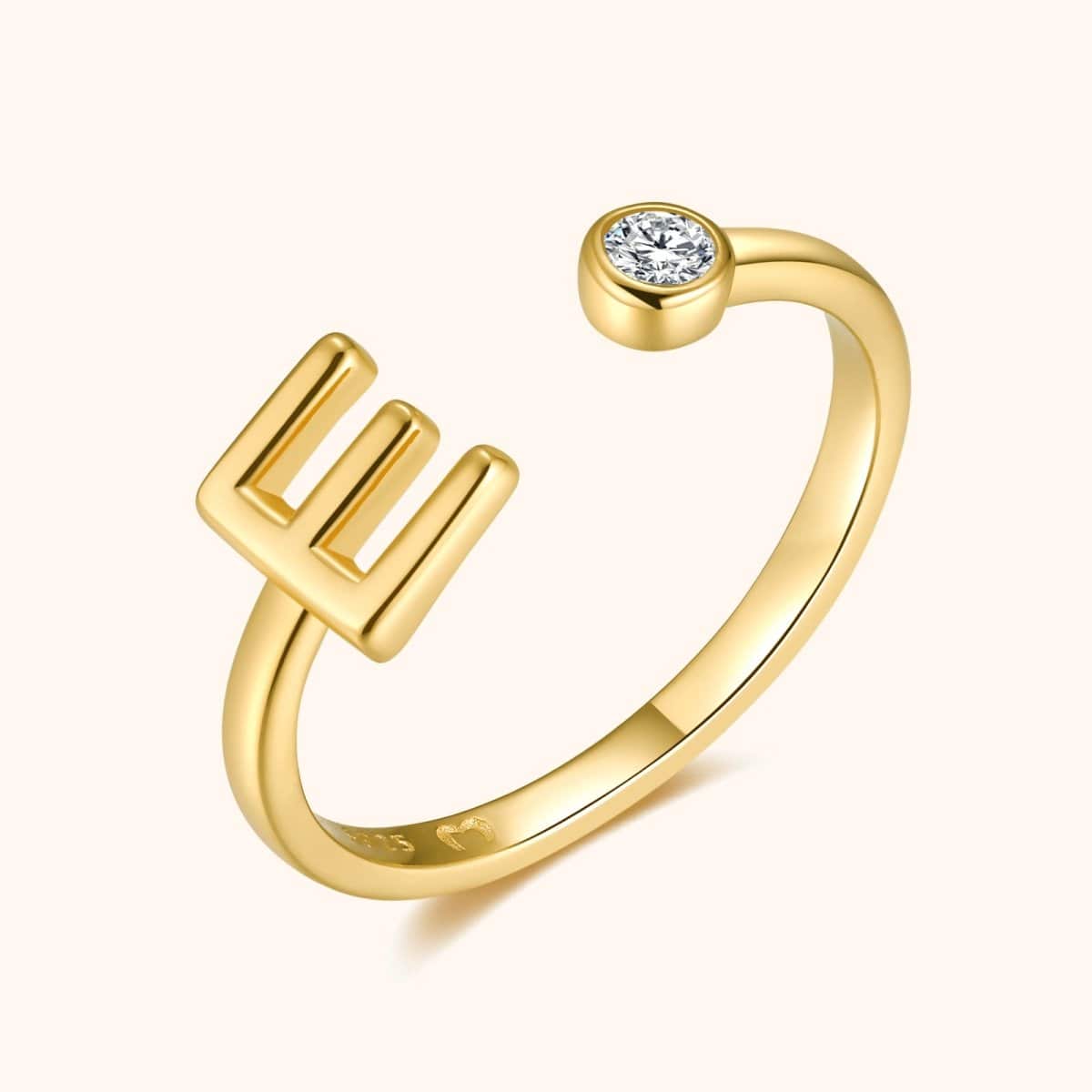 "Top Letter" Ring - Milas Jewels Shop