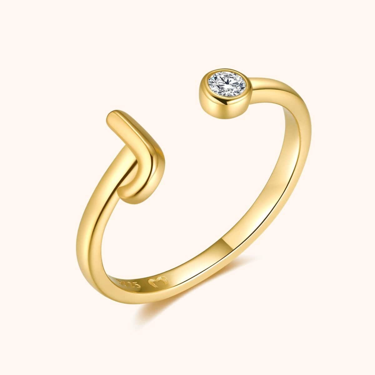 "Top Letter" Ring - Milas Jewels Shop