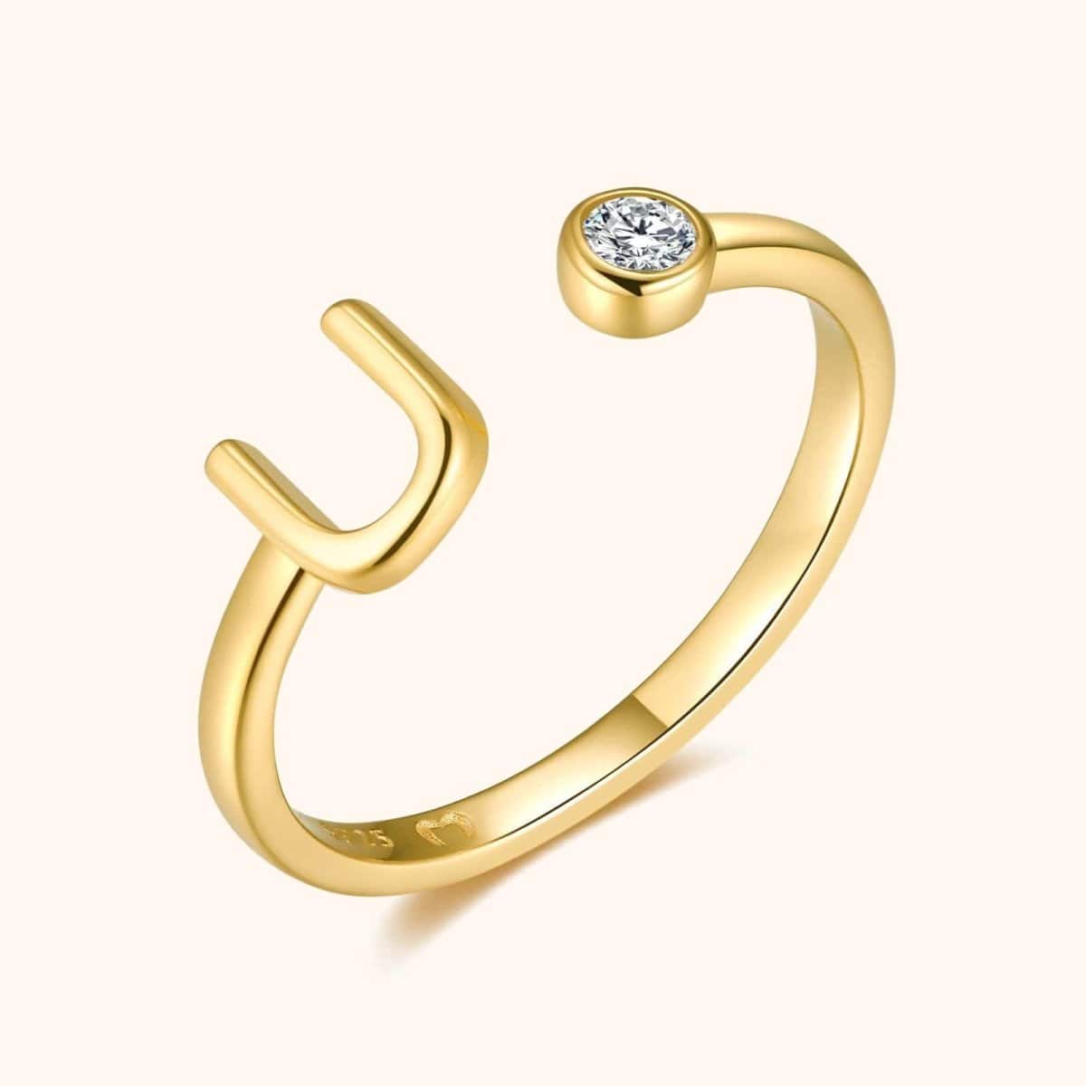 "Top Letter" Ring - Milas Jewels Shop