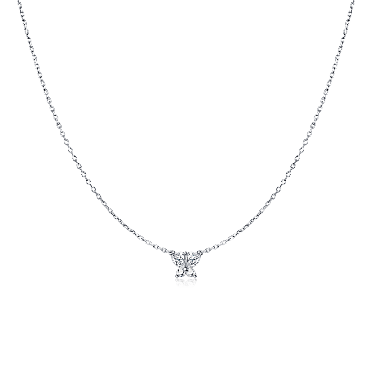 White Butterfly Necklace - Milas Jewels Shop