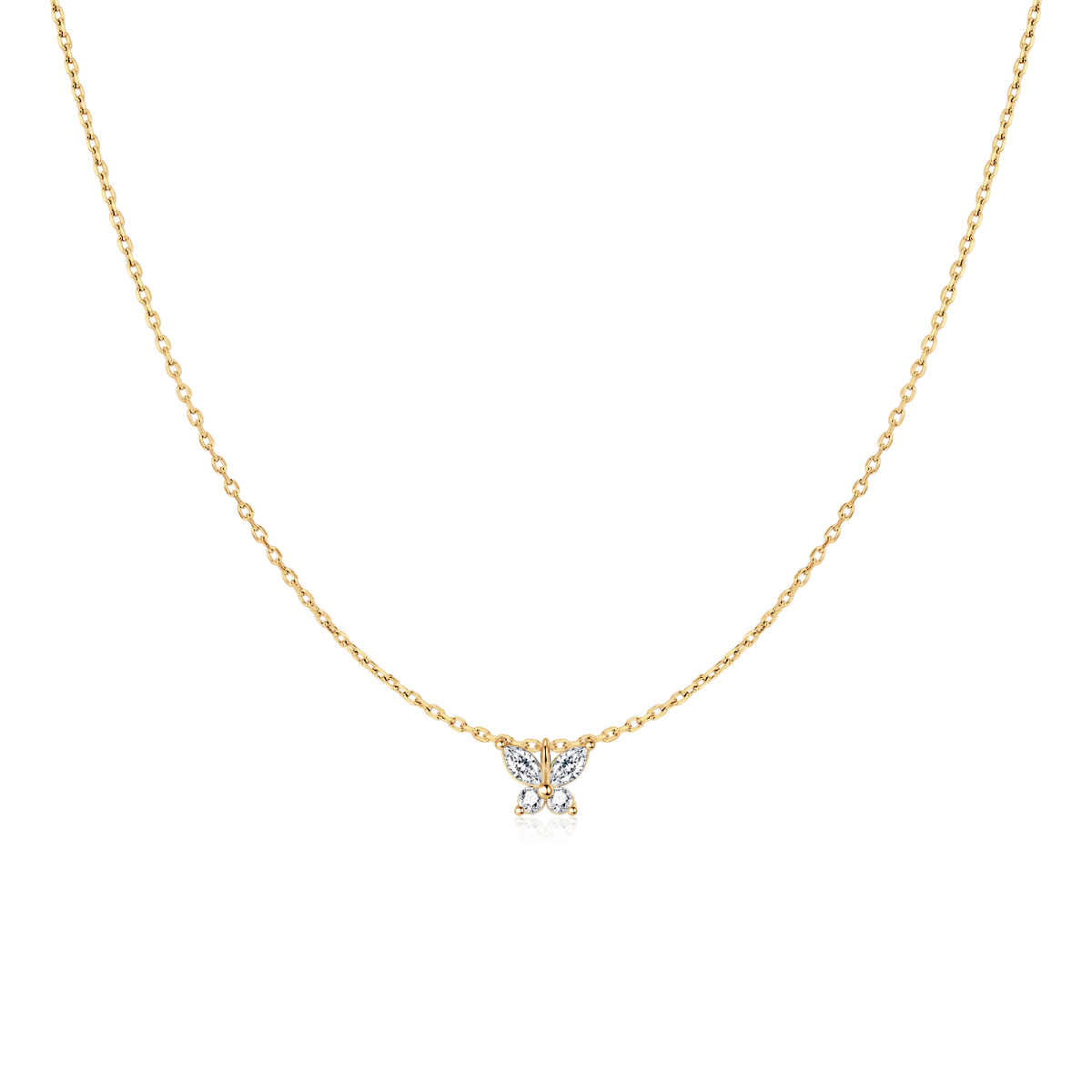 White Butterfly Necklace - Milas Jewels Shop
