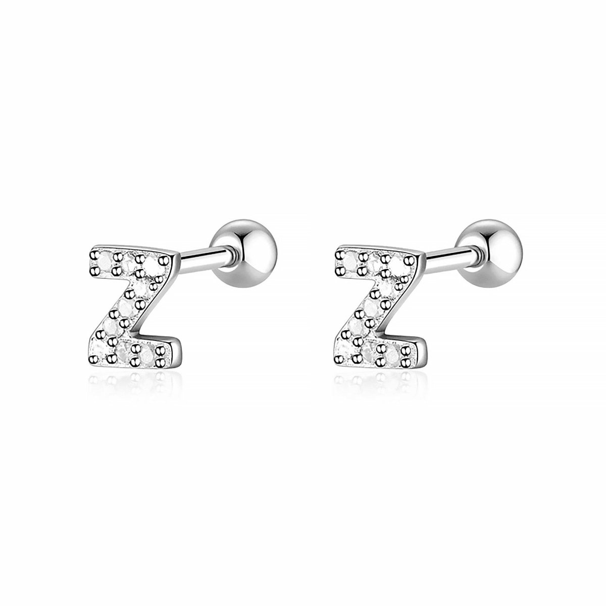 White Letters Earring - Milas Jewels Shop