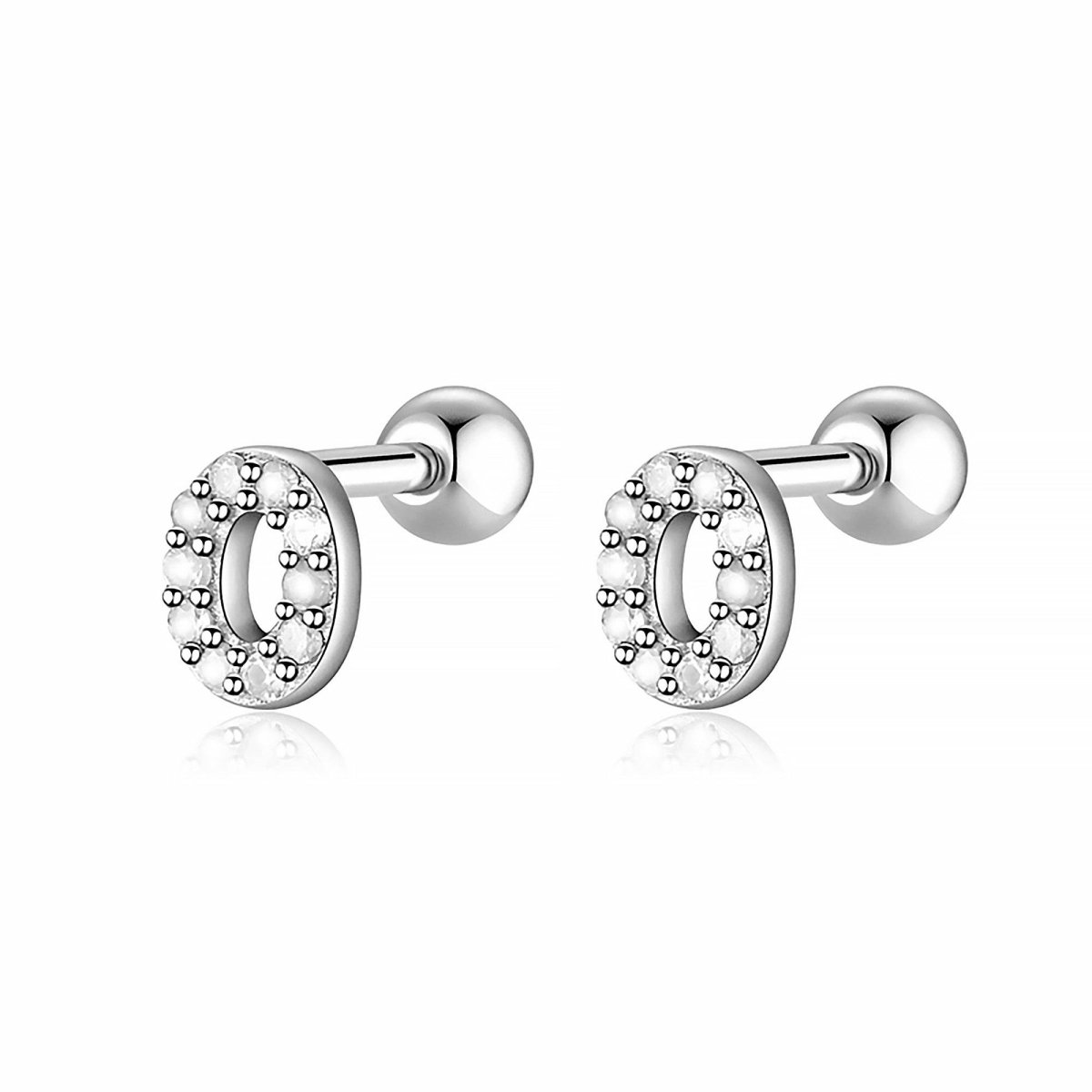 White Letters Earring - Milas Jewels Shop