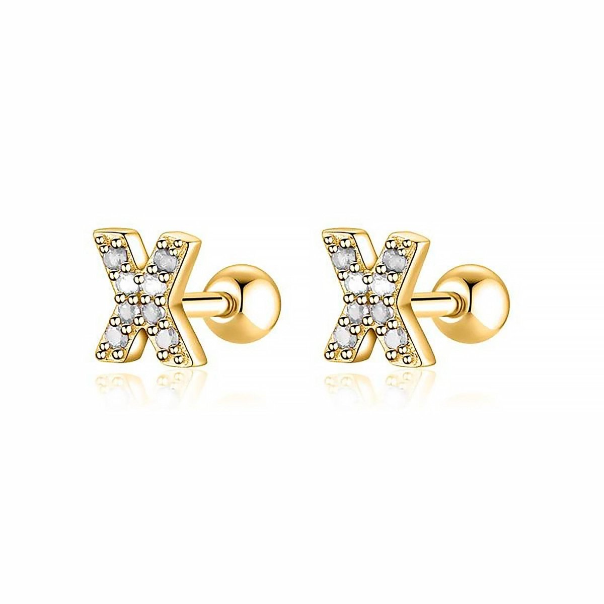 White Letters Earring - Milas Jewels Shop