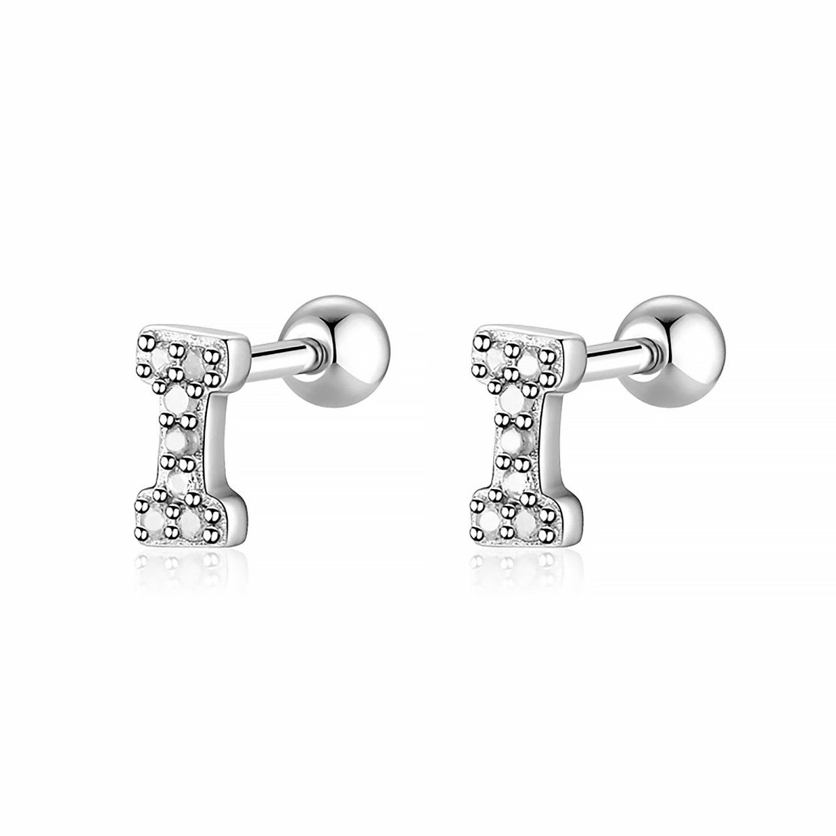 White Letters Earring - Milas Jewels Shop
