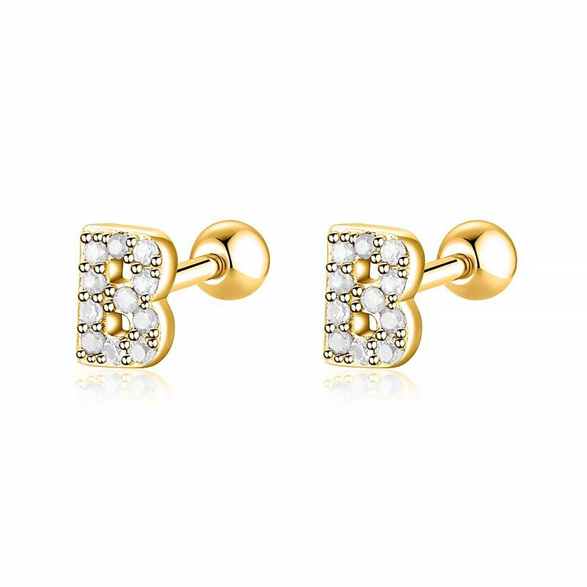 White Letters Earring - Milas Jewels Shop
