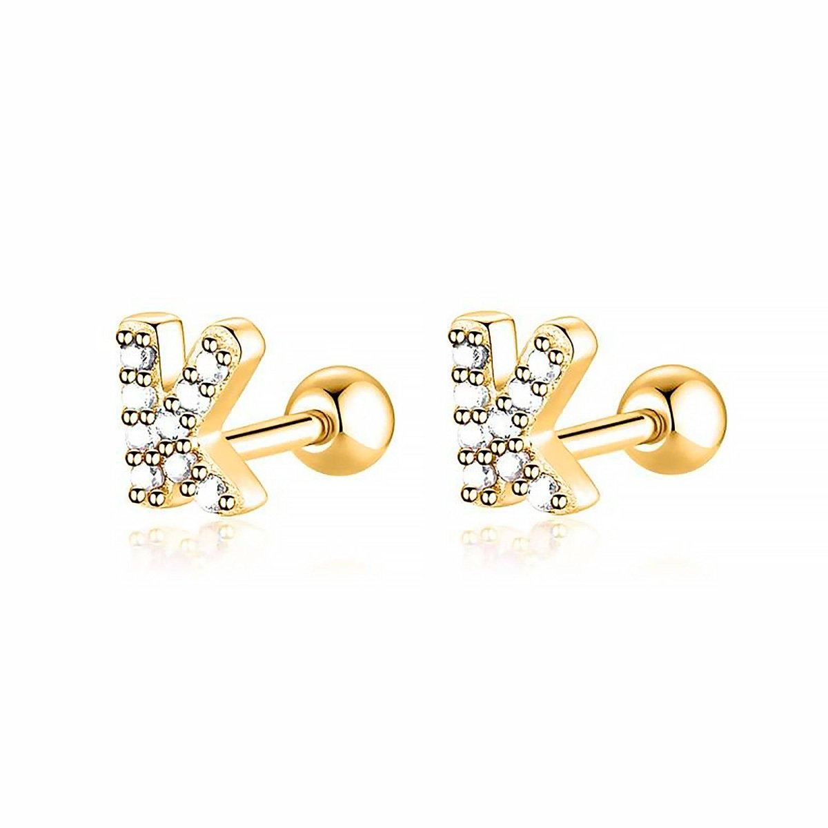 White Letters Earring - Milas Jewels Shop