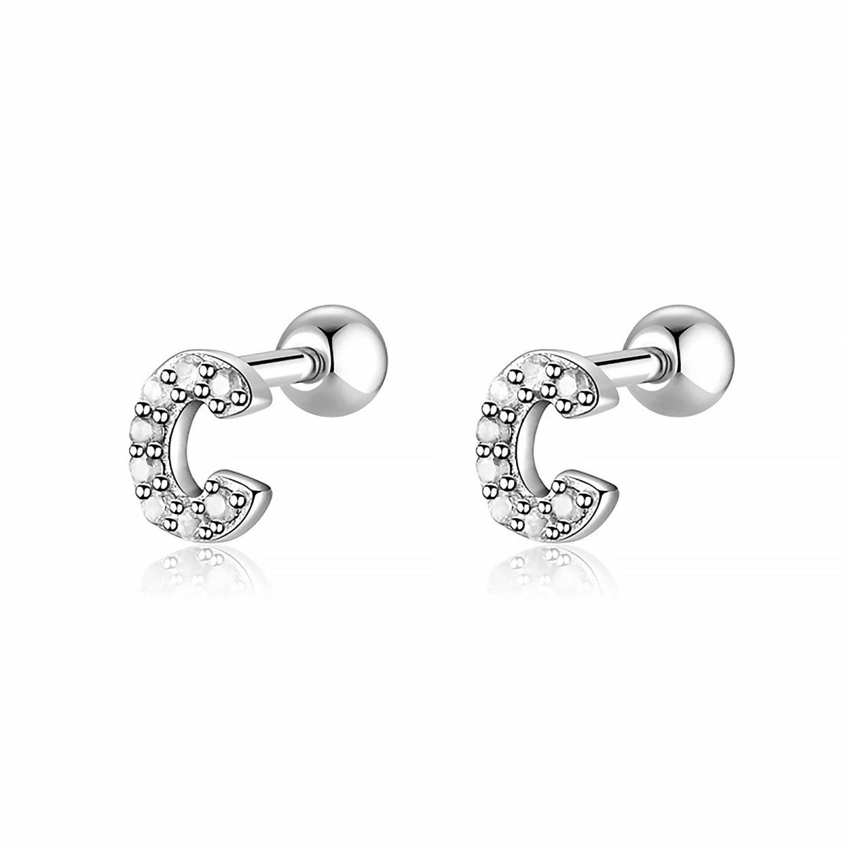 White Letters Earring - Milas Jewels Shop