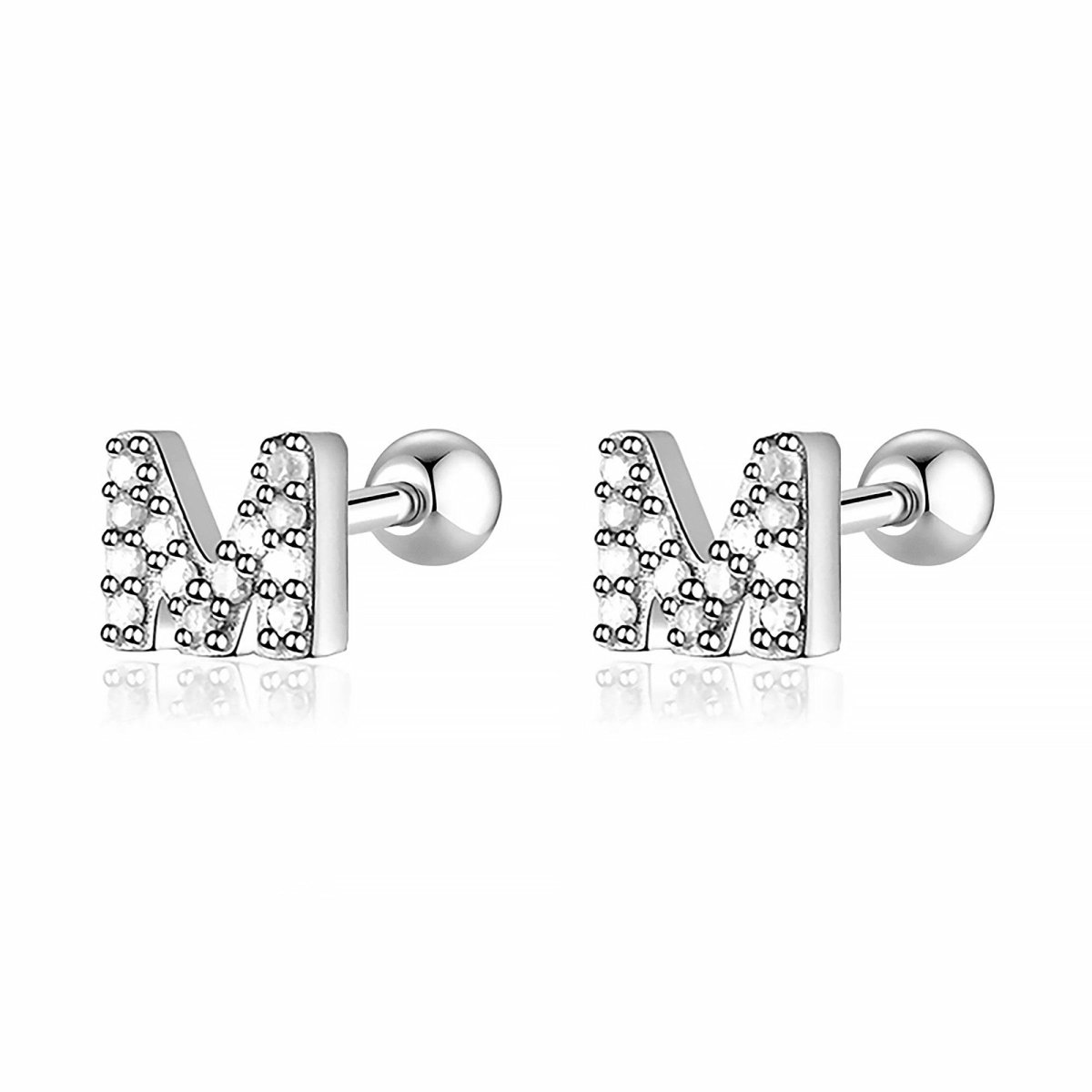 White Letters Earring - Milas Jewels Shop