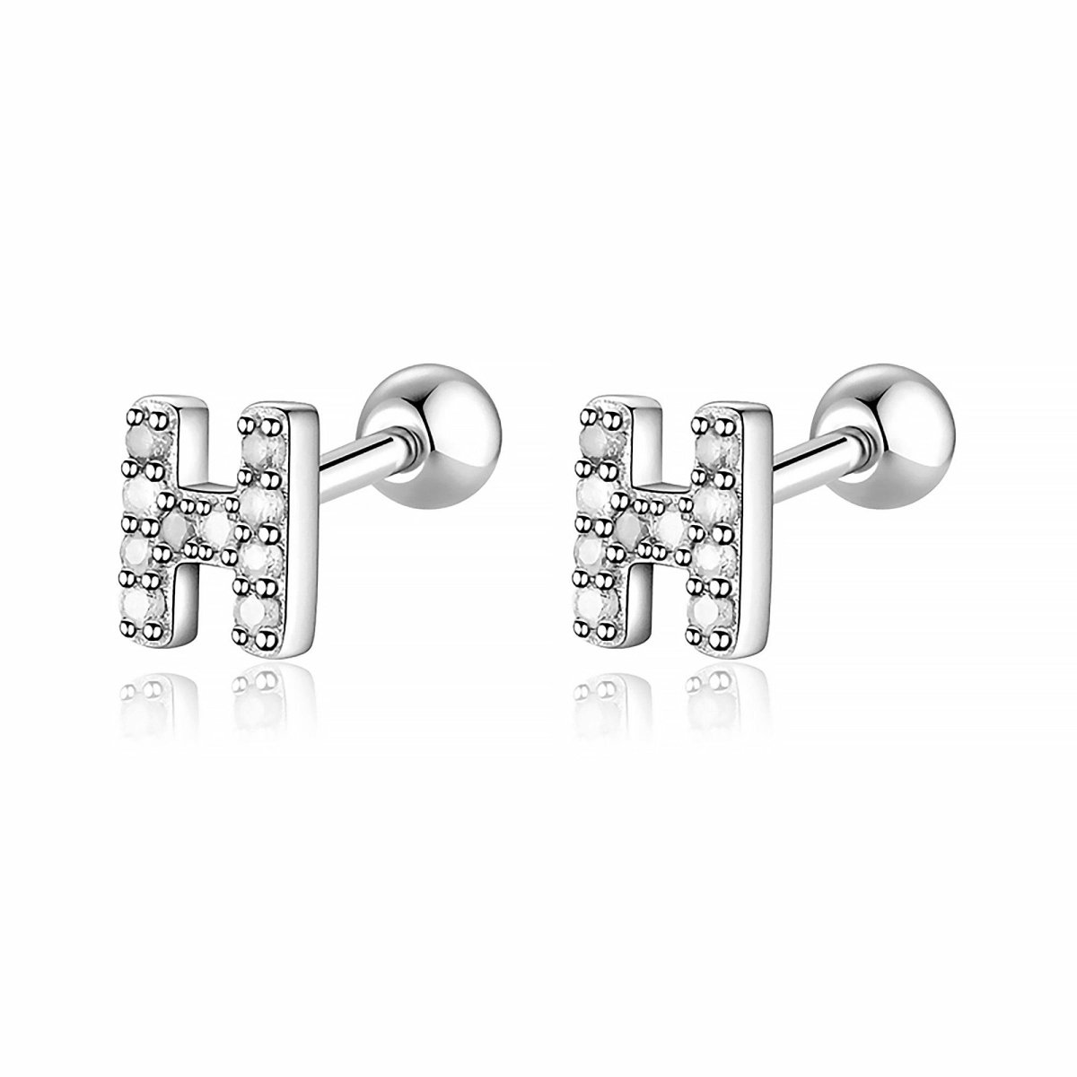 White Letters Earring - Milas Jewels Shop