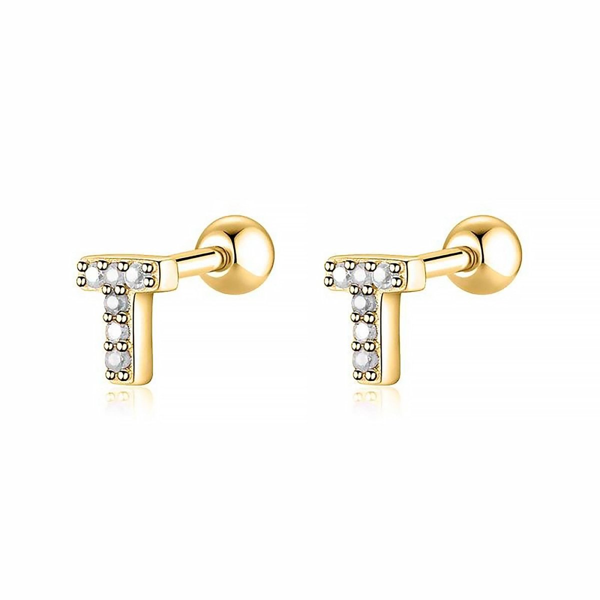 White Letters Earring - Milas Jewels Shop