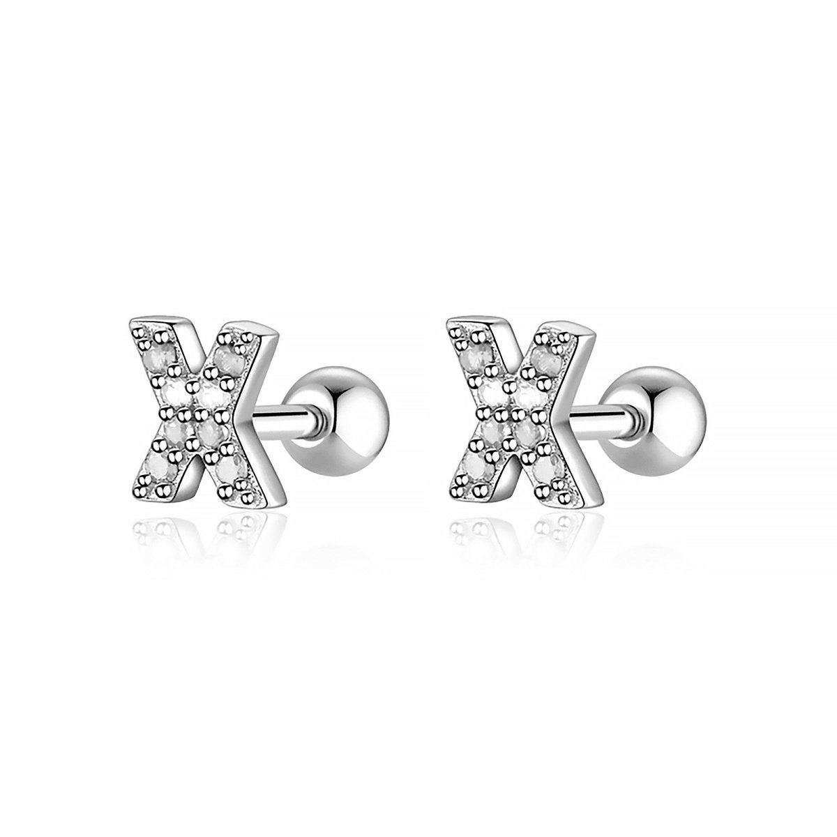White Letters Earring - Milas Jewels Shop