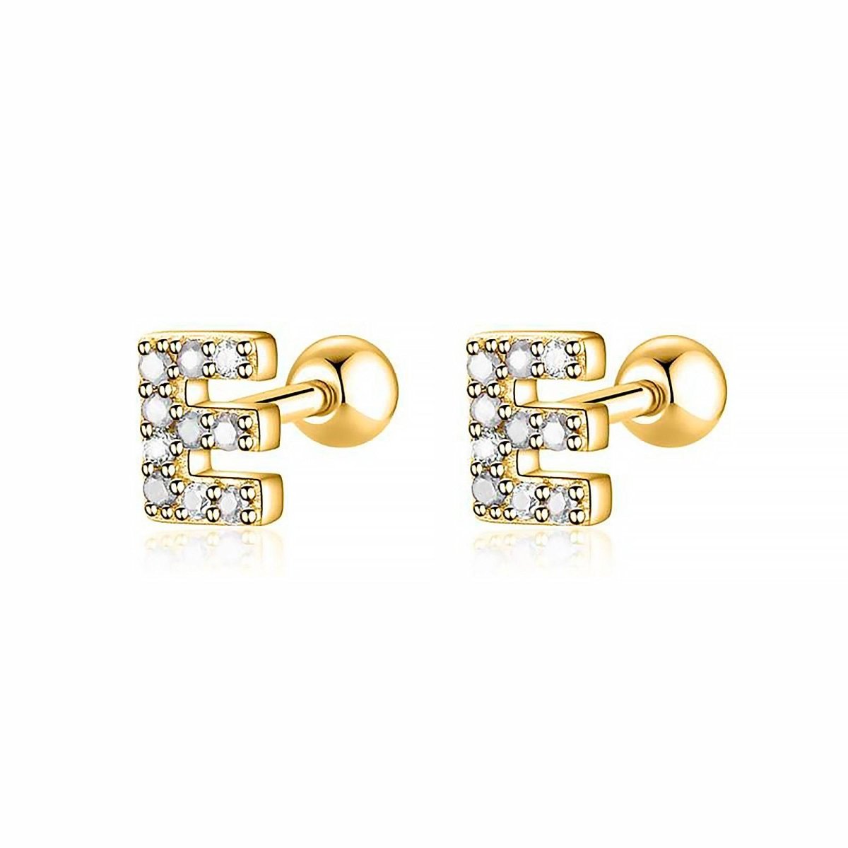 White Letters Earring - Milas Jewels Shop