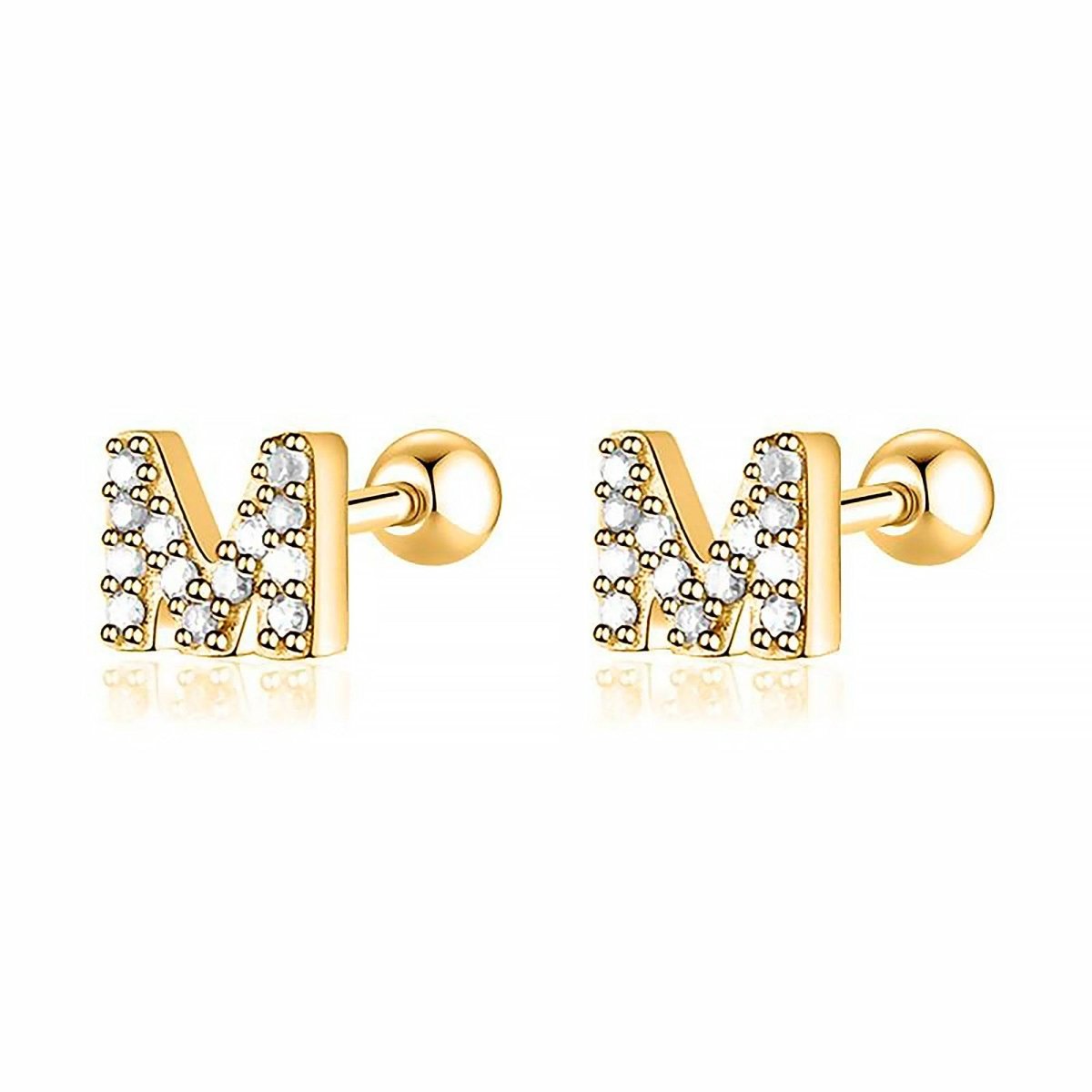 White Letters Earring - Milas Jewels Shop