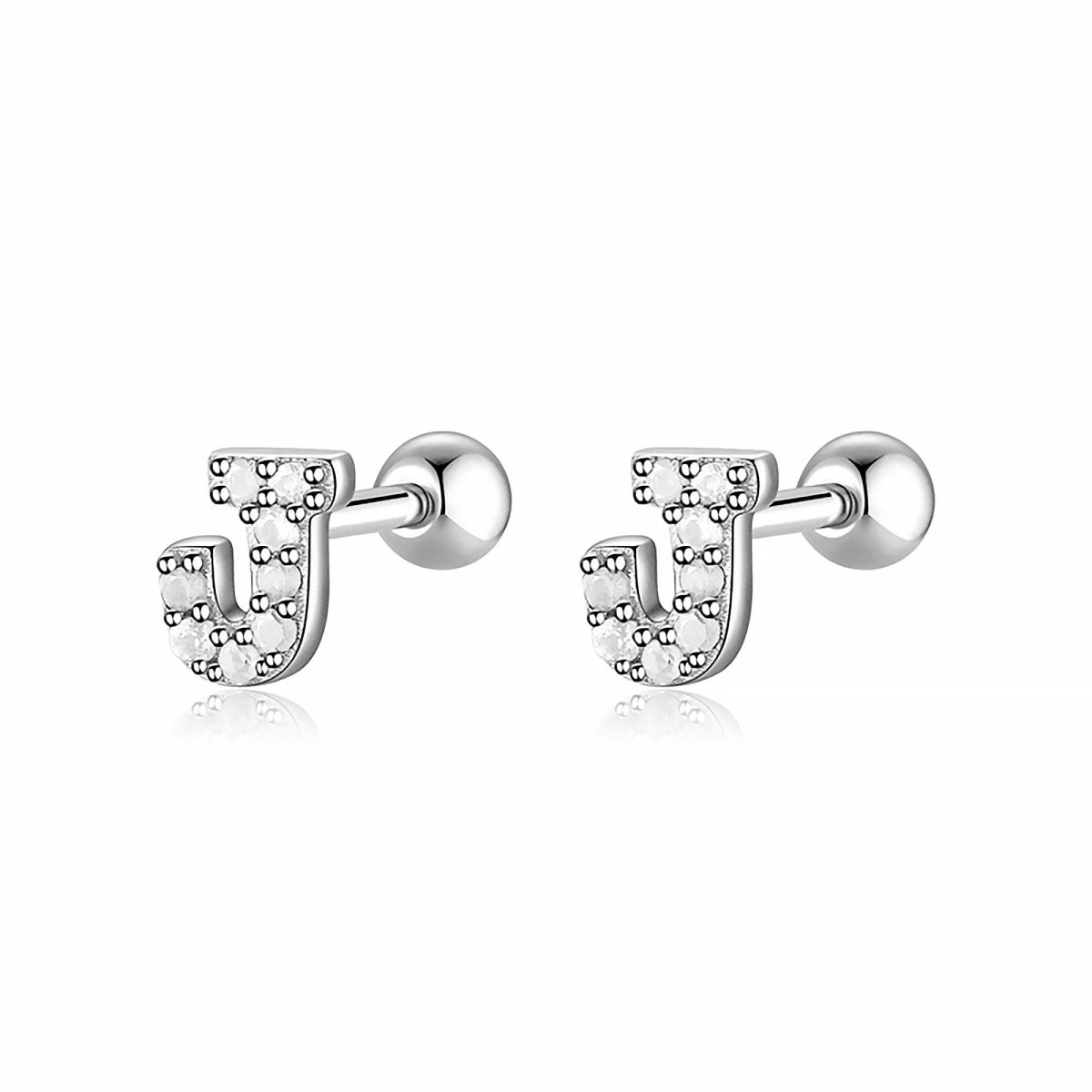 White Letters Earring - Milas Jewels Shop
