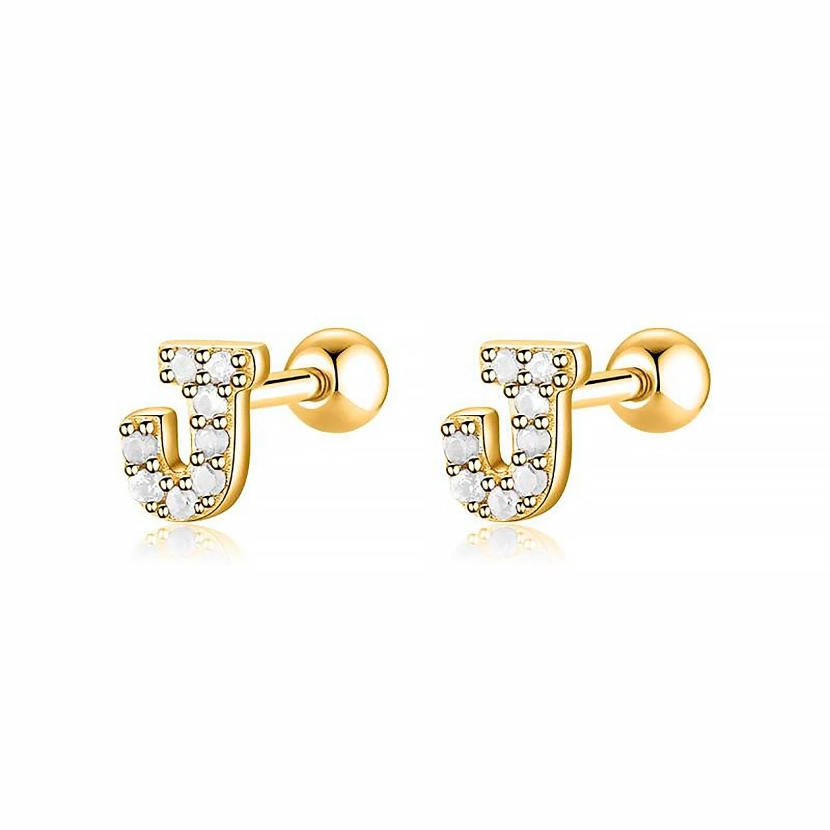 White Letters Earring - Milas Jewels Shop