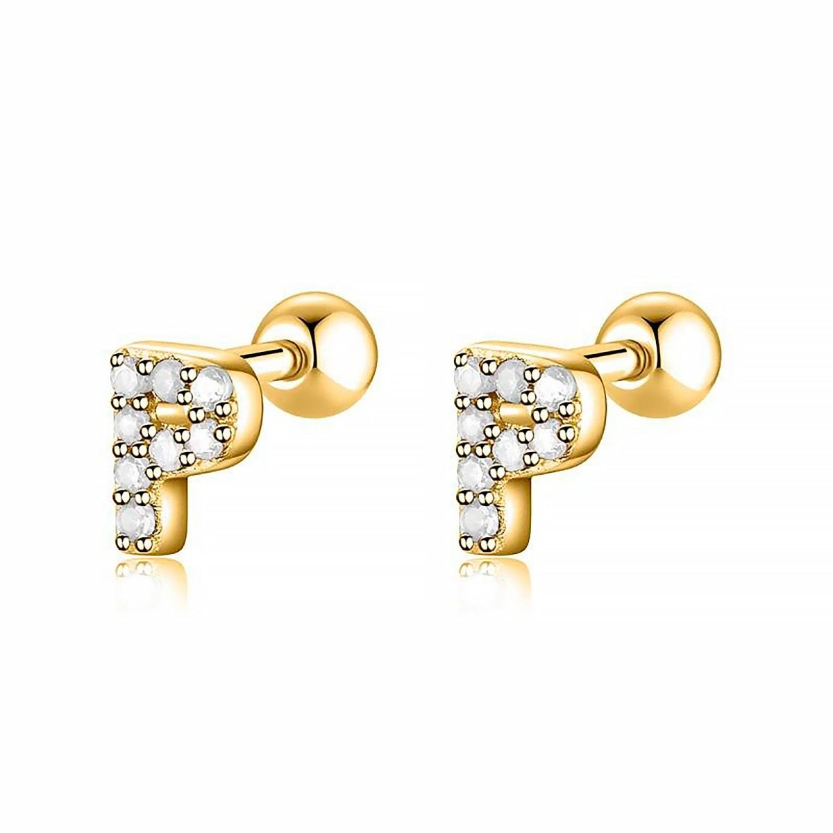 White Letters Earring - Milas Jewels Shop