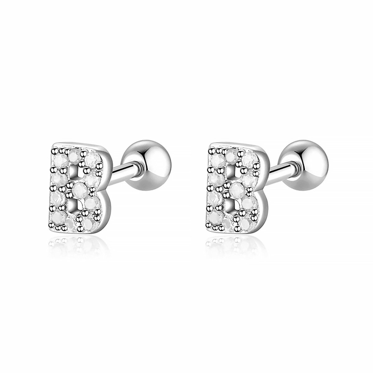 White Letters Earring - Milas Jewels Shop