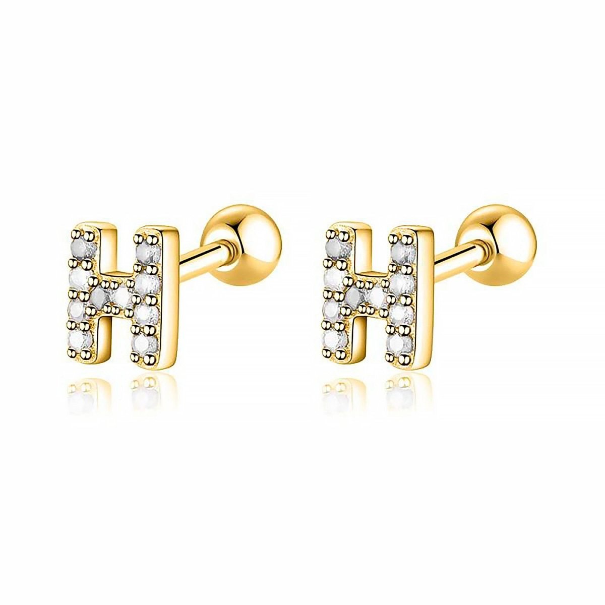 White Letters Earring - Milas Jewels Shop