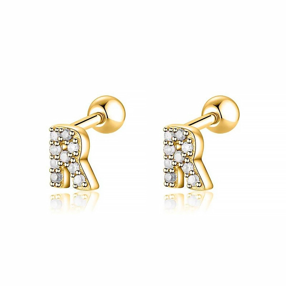 White Letters Earring - Milas Jewels Shop