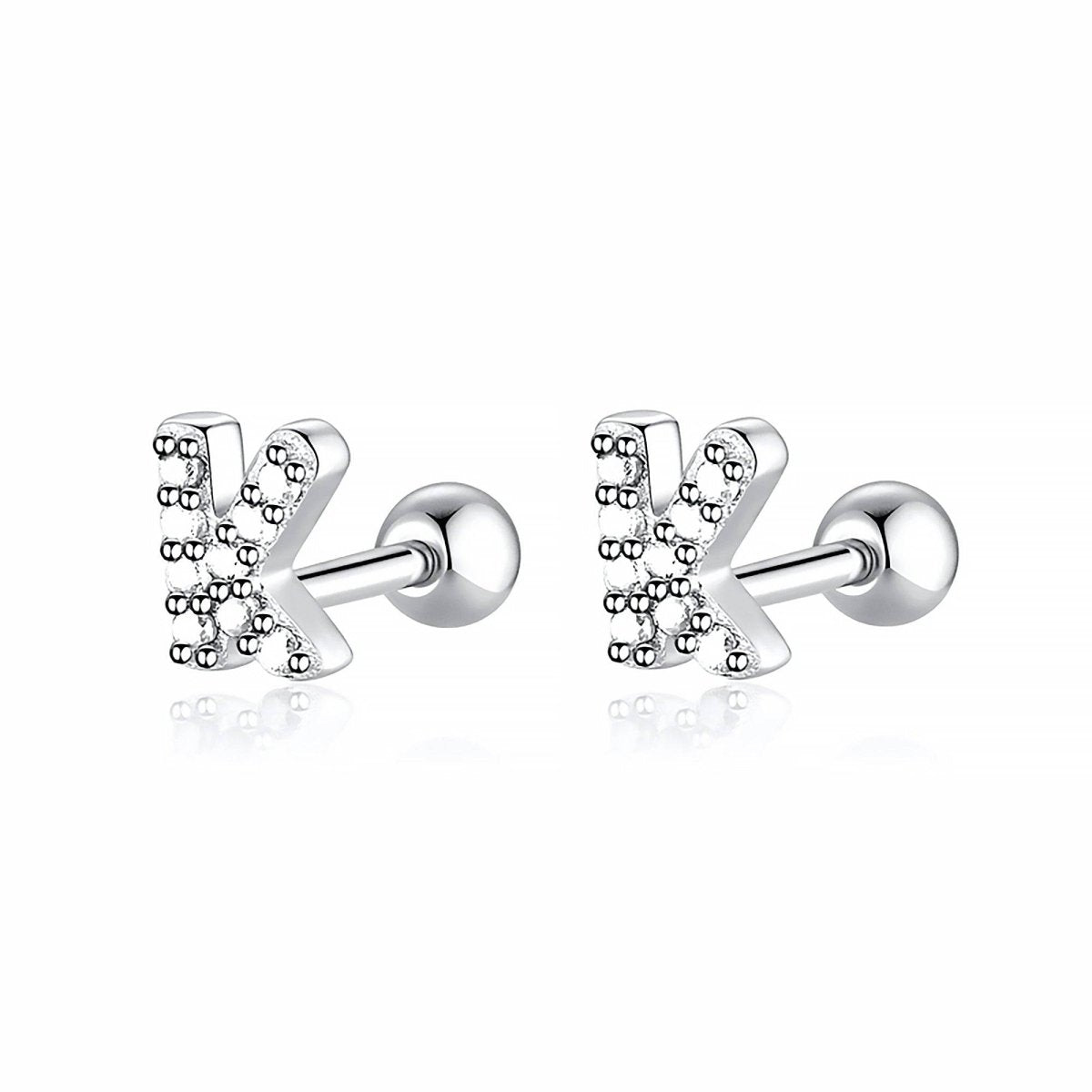 White Letters Earring - Milas Jewels Shop