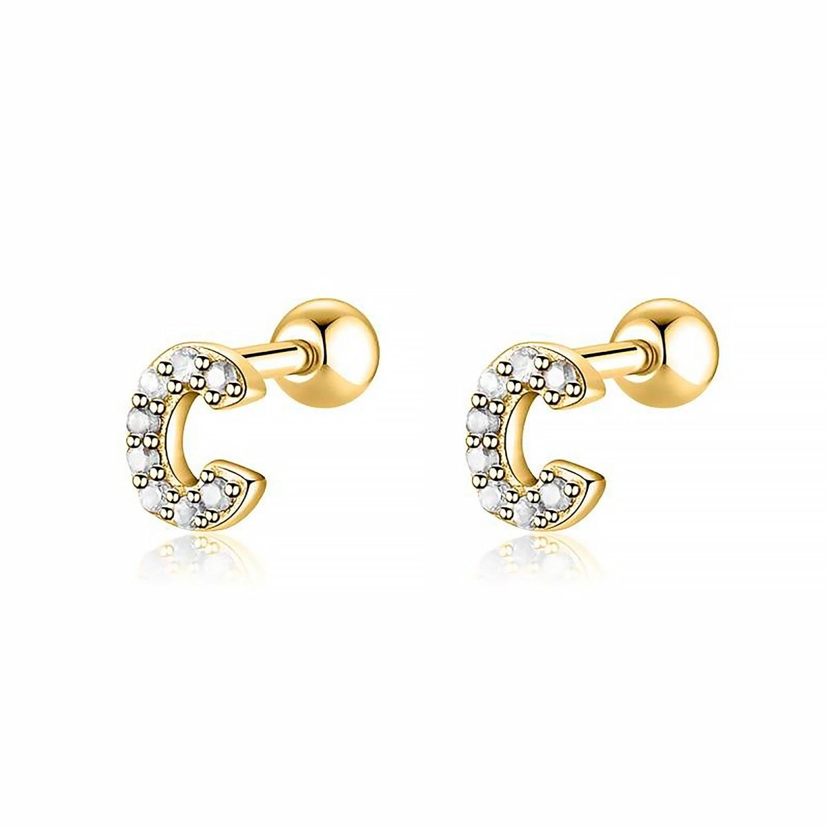 White Letters Earring - Milas Jewels Shop