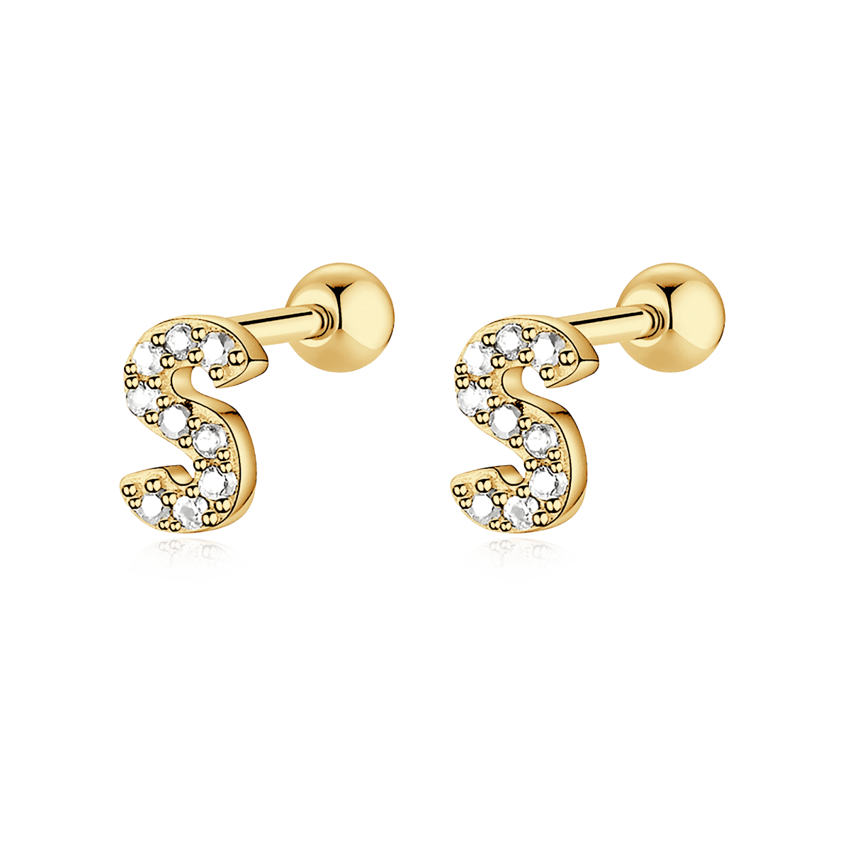 White Letters Earring - Milas Jewels Shop