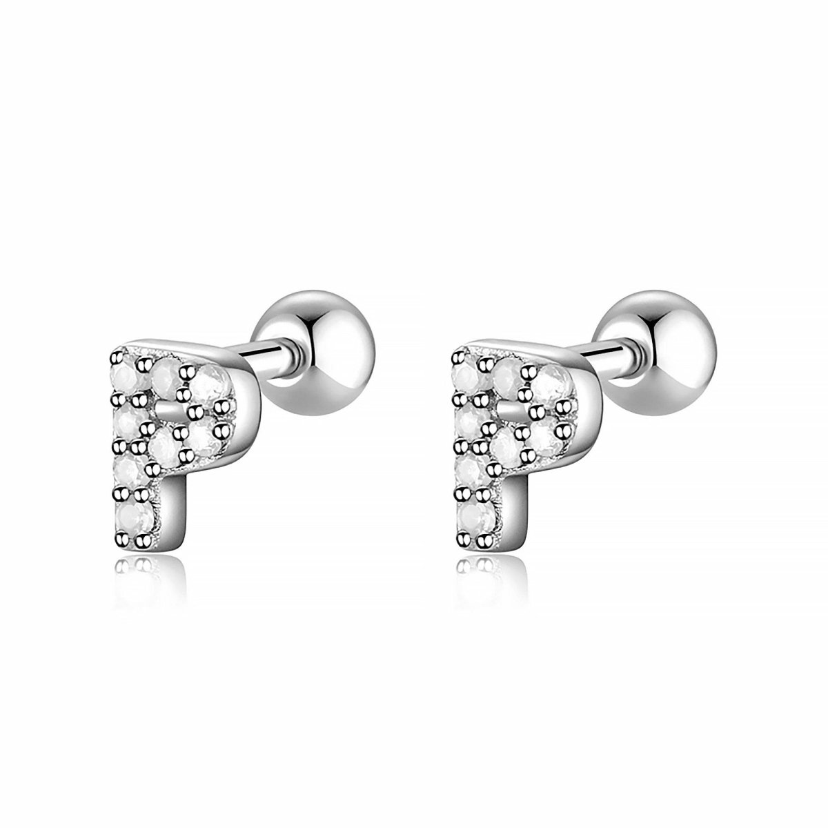 White Letters Earring - Milas Jewels Shop