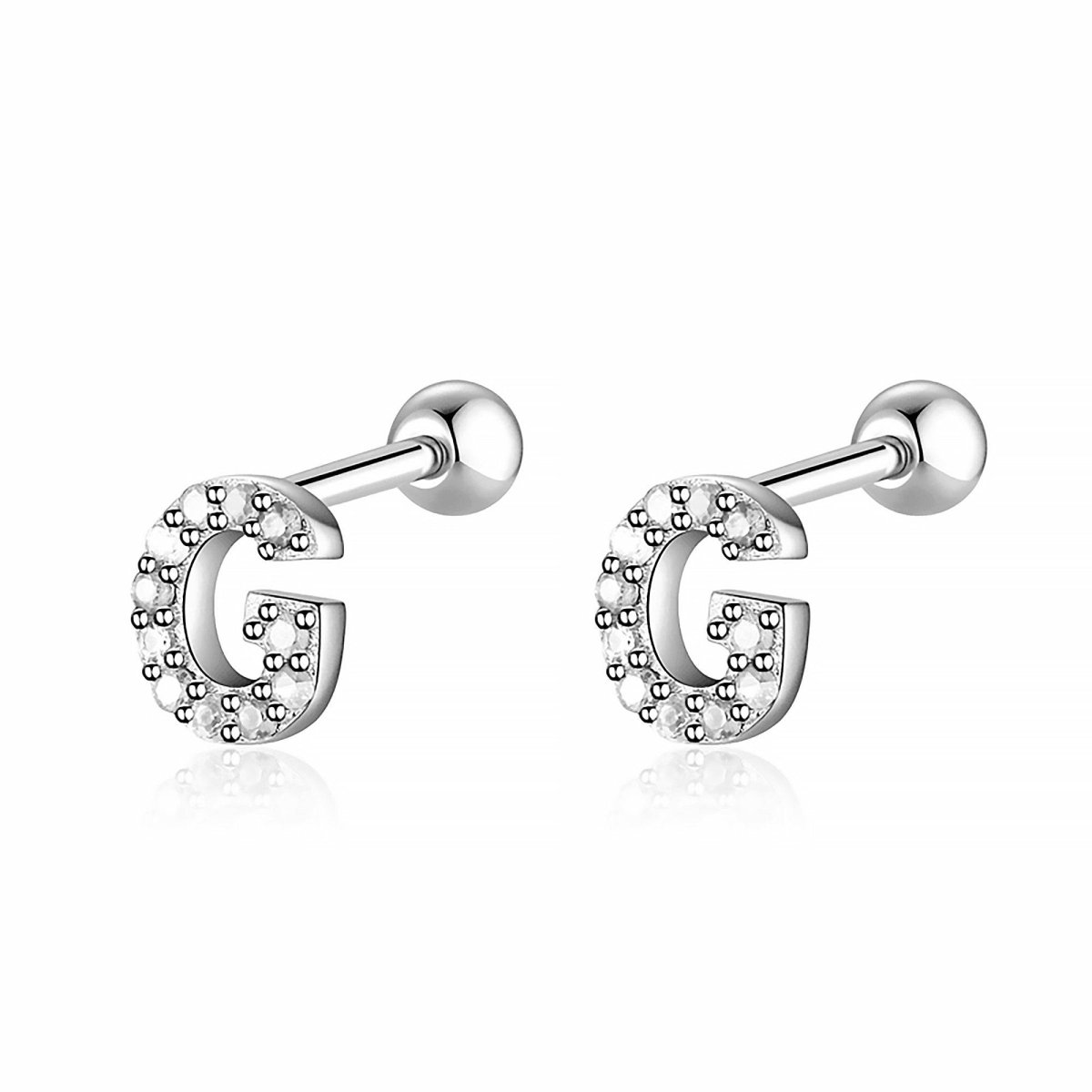 White Letters Earring - Milas Jewels Shop