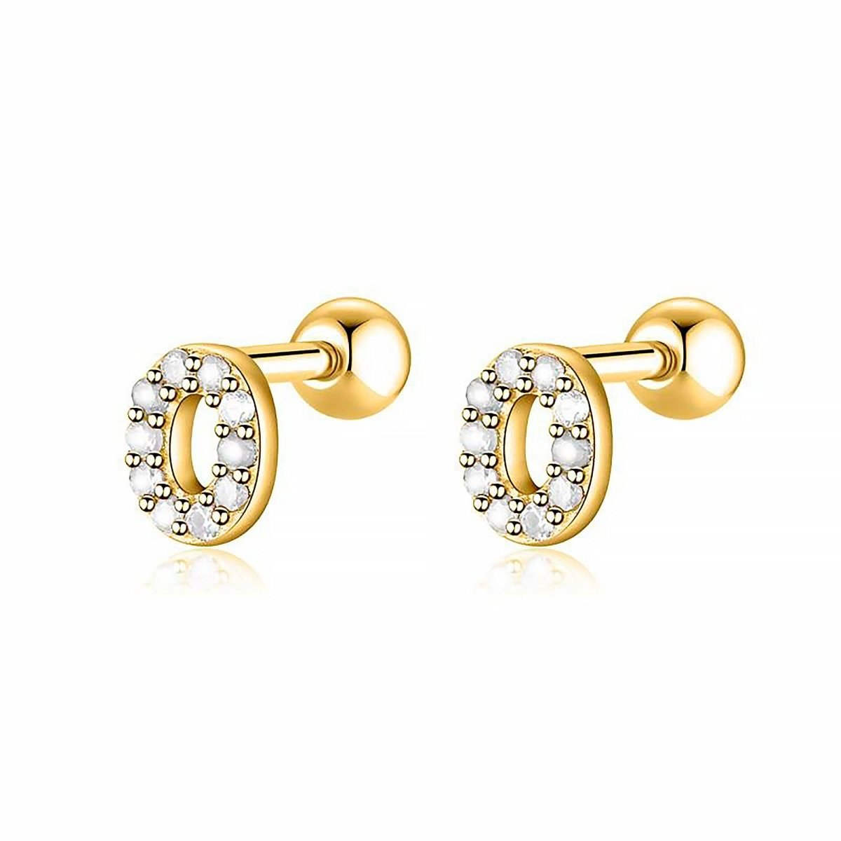 White Letters Earring - Milas Jewels Shop