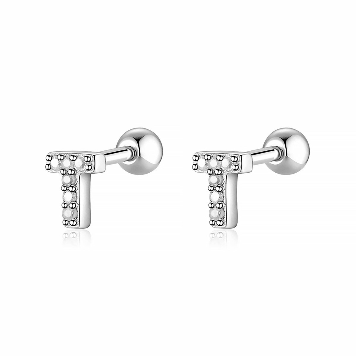 White Letters Earring - Milas Jewels Shop