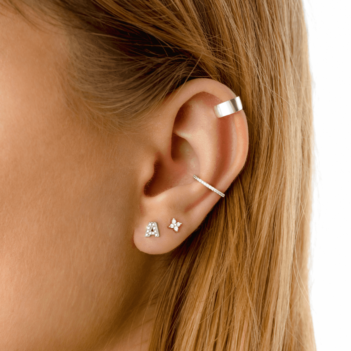 White Letters Earring - Milas Jewels Shop