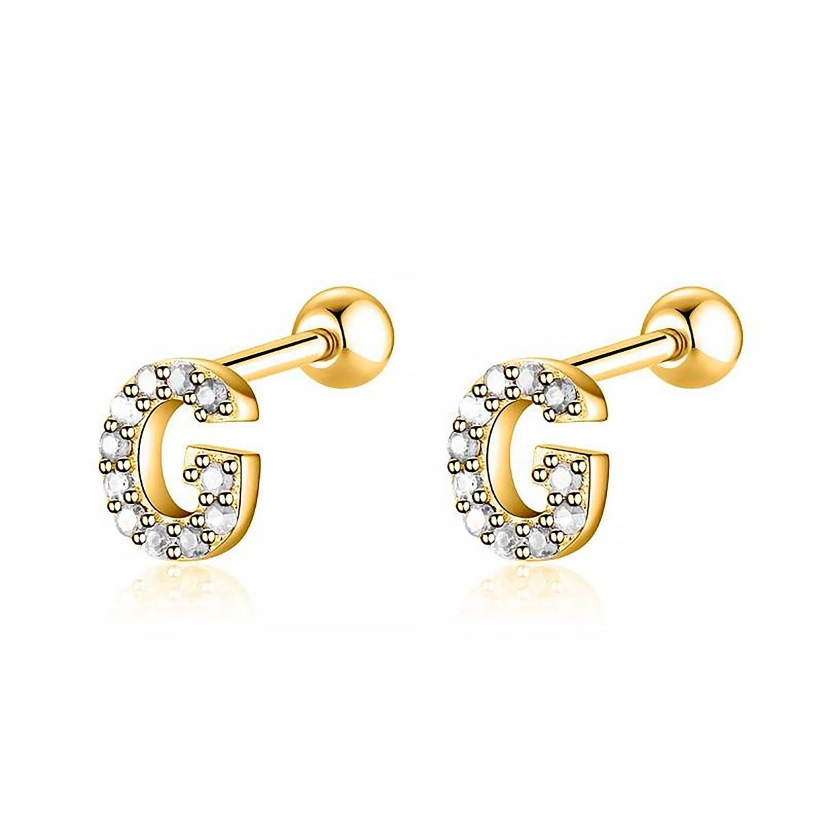 White Letters Earring - Milas Jewels Shop