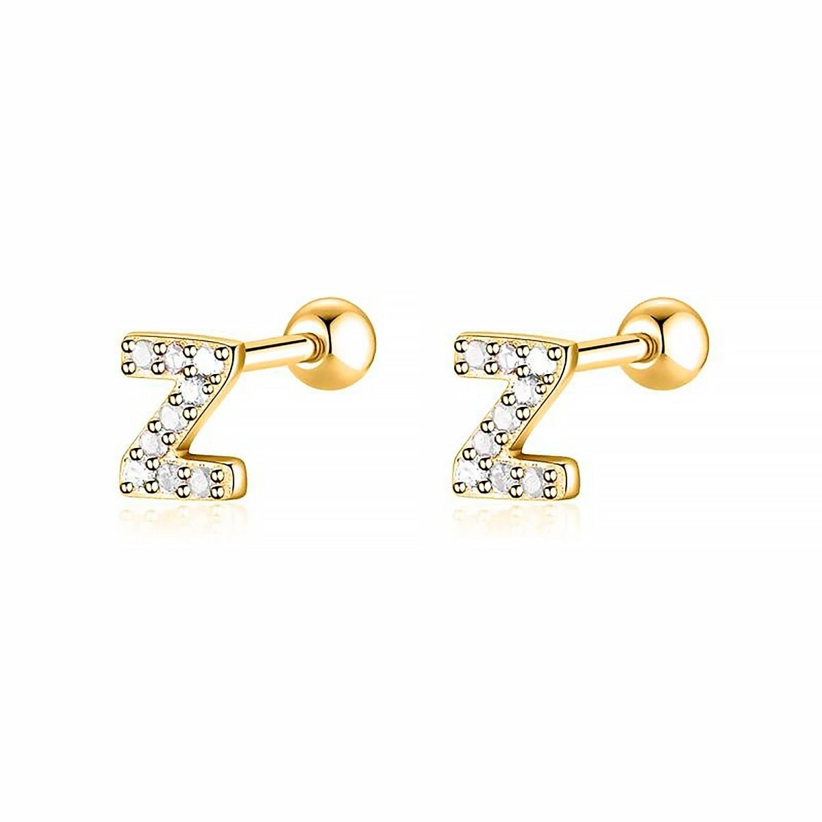 White Letters Earring - Milas Jewels Shop