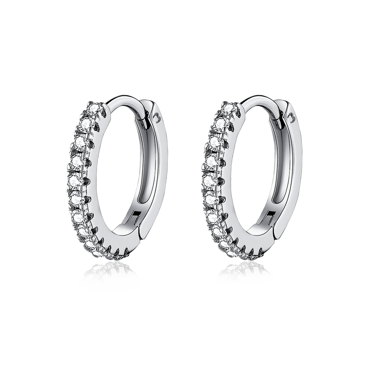 Zirconia Hoops Earrings - Milas Jewels Shop