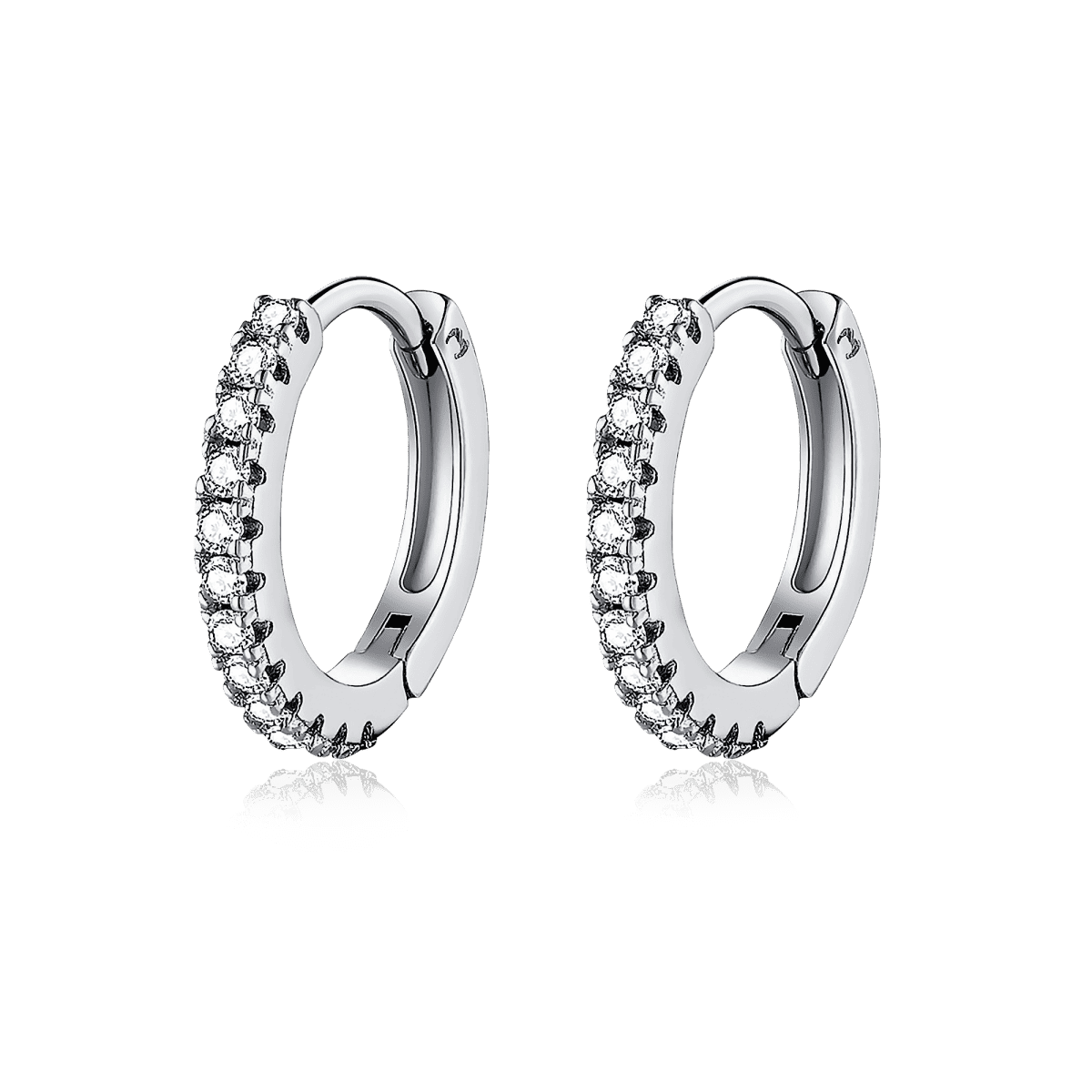 Zirconia Hoops Earrings - Milas Jewels Shop