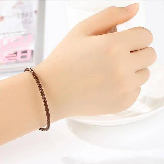 "Basic" Leather Bracelet BASE Beads - Milas Jewels Shop